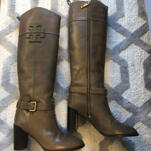 SOLD - Tory Burch Blaire Mid Heel Riding Boots Size 6.5
